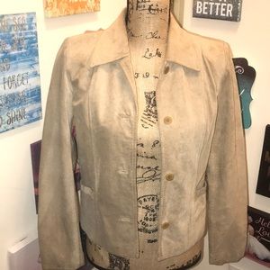 Ann Taylor 100% Leather Blazer